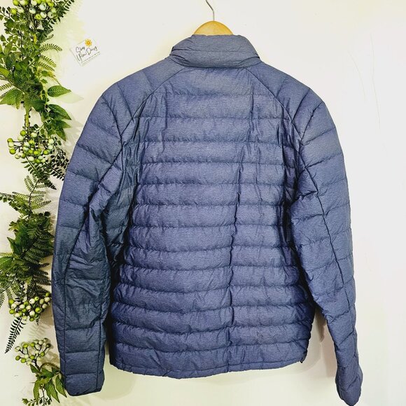 Heatkeep Down Puffer Blue Zip‎ up Packable Unisex Lightweight Jacket Sz S《933》J - Picture 2 of 6